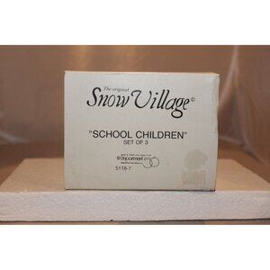 Dept 56 Snow Village - School Children Snow Village
